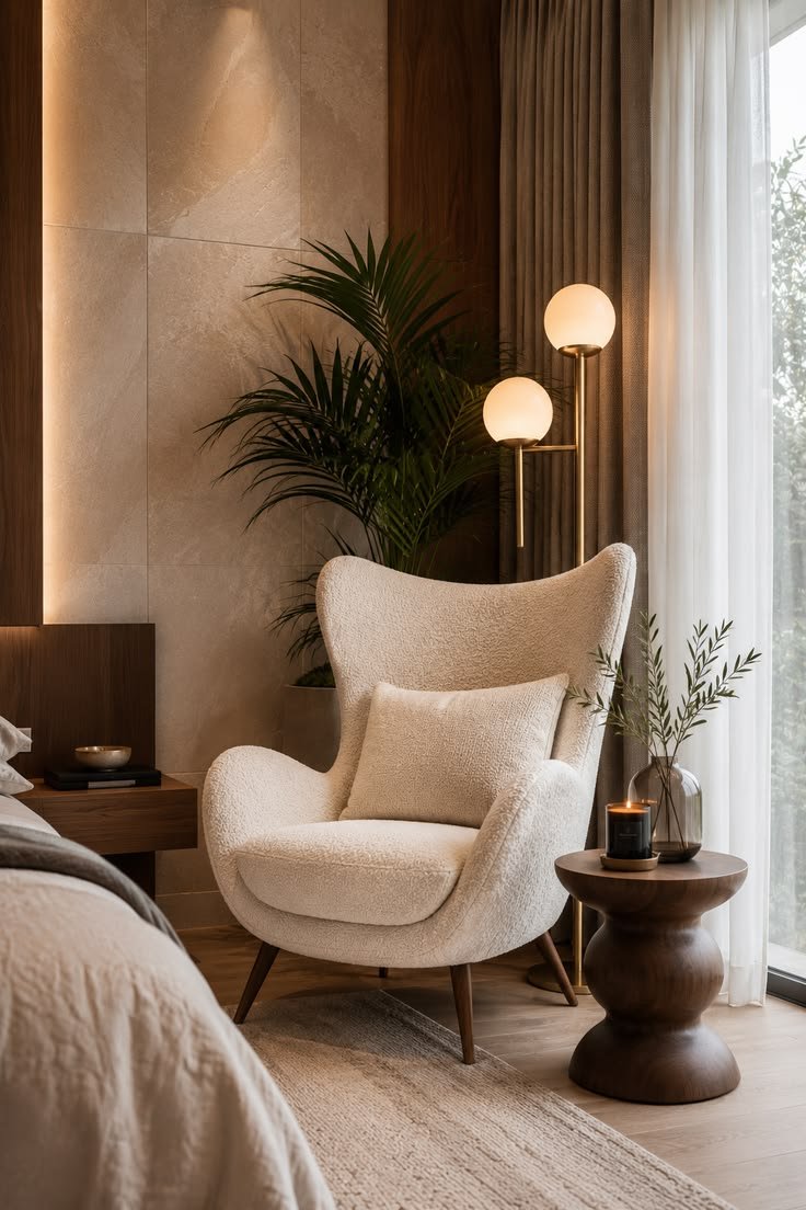 Modern wing chair